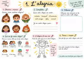 Vista previa - Hojas de trabajo - Dossier d’emocions I5 10 fitxes per treballar les emocions a Infantil - página 1