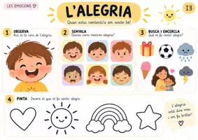Vista previa - Hojas de trabajo - Les meves emocions 💛💙❤️ Dossier d’educació emocional d’I3, I4 i I5 - página 2