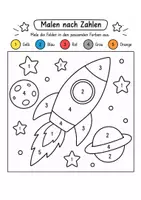 Vorschau - Arbeitsblätter - Ausmalbilder Set Weltraum für Kinder - Seite 2