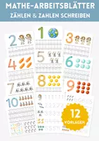 Vorschau - Arbeitsblätter - Zahlen schreiben lernen - Ziffern 1-10 schreiben & zählen | Arbeitsblätter & Lernblätter - Mathe Kita, Vorschule, Kindergarten & Klasse 1 - Deckblatt