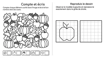 Aperçu - Feuilles d'exercices - Cahier passe temps L’automne - Français primaire - Page 3
