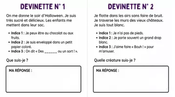 Aperçu - Jeux - Devinettes d’Halloween amusantes | 1er & 2e cycle - Page 2