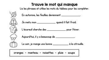 Aperçu - Feuilles d'exercices - Mes écritures d’Automne passe temps automne - Page 1