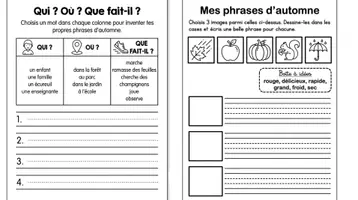 Aperçu - Feuilles d'exercices - Mes écritures d’Automne passe temps automne - Page 2