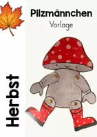 Vorschau - Mal- und Bastelvorlagen - HERBST - Pilzmännchen - Deckblatt