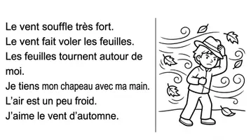 Aperçu - Feuilles d'exercices - Lecture et colororiage - passe temps L’automne - Page 2