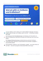 Vorschau - Arbeitsblätter - Plattentektonik Erdkunde Klasse 7 Klasse 8 - Deckblatt