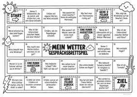 Vorschau - Arbeitsblätter - Wetter-Gesprächsbrettspiel 🎲☀️ zur Wiederholung zum Thema Wetter - Seite 1