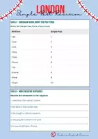 Vorschau - Arbeitsblätter - Simple Past – London Edition 🇬🇧 | Englisch Klasse 7 - Seite 1