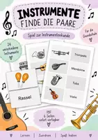 Vorschau - Arbeitsblätter - FINDE DIE PAARE Musikinstrumente für den Musikunterricht - Deckblatt