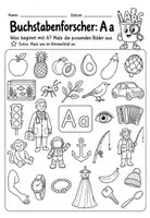 Vorschau - Arbeitsblätter - Buchstabeneinführung Aa - Wimmelbild + Hörtext - Seite 2