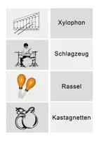 Vorschau - Arbeitsblätter - FINDE DIE PAARE Musikinstrumente für den Musikunterricht - Seite 1