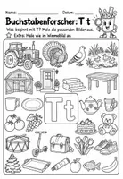 Vorschau - Arbeitsblätter - Buchstabeneinführung Tt - Wimmelbild + Hörtext - Seite 2