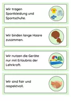 Vorschau - Merkblätter - Regeln und Rituale für den Sportunterricht - Seite 1