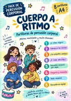 Vista previa - Hojas de trabajo - PACK: Cuerpo a Ritmo | 8 Partituras de Percusión Corporal - Portada