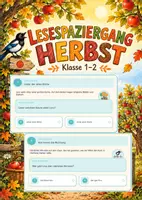 Vorschau - Stationenlernen - Lesespaziergang Herbst | Klasse 1–2 - Deckblatt