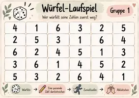 Vorschau - Spiele - Sportunterricht Würfel-Laufspiel Klasse 1/2 - Seite 1
