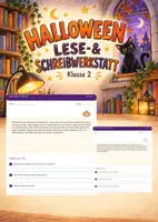 Vorschau - Arbeitsblätter - Halloween Lese- & Schreibwerkstatt - Deckblatt