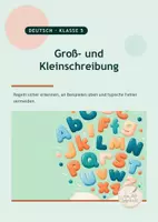 Vorschau - Arbeitsblätter - Groß und Kleinschreibung Klasse 5 - Deckblatt