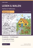 Vorschau - Arbeitsblätter - Lesen & Malen Herbst/Halloween – Paket 1–4 - Seite 2