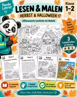 Vorschau - Arbeitsblätter - Lesen & Malen Herbst/Halloween – Paket 1–4 - Seite 1