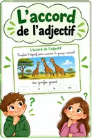 Aperçu - Cartes / Images - Cartes à choix multiples - Accord de l'adjectif - Page de couverture