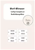 Vorschau - Fördermaterial/Inklusion - Lesespiel: Wort - Wirrwarr - Deckblatt