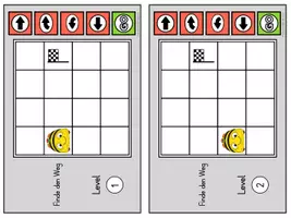 Vorschau - Spiele - 20 Bee-Bot® Rätsel - Offline Programmieren (Kl.1/2) - Seite 1