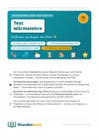 Vorschau - Fördermaterial/Inklusion - Wärmelehre Test Physik Klasse 5 6 - Deckblatt