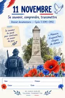 Aperçu - Feuilles d'exercices - Dossier CM1-CM2 - Commémoration 11 novembre - Page de couverture