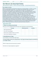 Vorschau - Arbeitsblätter - Arbeitsblatt Religion Klasse 5 – Der Mensch als Geschöpf Gottes - Deckblatt