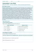 Vorschau - Arbeitsblätter - Arbeitsblatt Religion Klasse 5 – Gottesbilder in der Bibel - Deckblatt