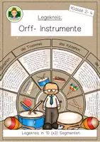 Vorschau - Stationenlernen - Legekreis: Die Orff- Instrumente (Musik Grundschule Klasse 2-4) - Deckblatt