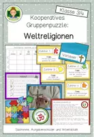 Vorschau - Arbeitsblätter - Weltreligionen: Kooperatives Gruppenpuzzle (Religion Grundschule Klasse 3-4) - Seite 1