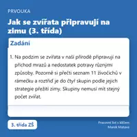 Náhled - Jak se zvirata pripravuji na zimu (3. tr.) - krycí list