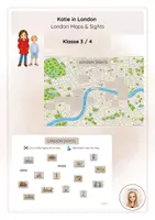 Vorschau - Mal- und Bastelvorlagen - Katie in London - London Map & Sights - Deckblatt