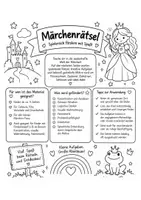 Vorschau - Arbeitsblätter - Märchen Ausmalbilder Set für Kinder - Seite 1