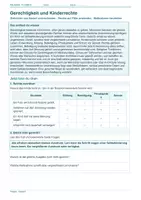 Vorschau - Arbeitsblätter - Arbeitsblatt Religion Klasse 6 – Gerechtigkeit und Kinderrechte - Deckblatt