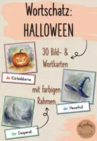 Vorschau - Fördermaterial/Inklusion - Halloween: Bild-und Wortkarten_DaZ/ DaF Wortschatz - Deckblatt