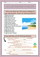 Vorschau - Arbeitsblätter - My last summer holidays - Deckblatt
