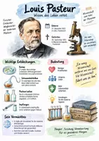 Vorschau - Arbeitsblätter - Lernplakat + Arbeitsblätter "Louis Pasteur" + Lösung & MP3 + Mindmap + Infografik - Deckblatt
