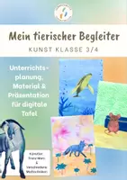 Vorschau - Stundenentwürfe - Mein tierischer Begleiter Kunst Unterrichtseinheit - Deckblatt