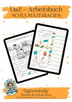 Vorschau - Arbeitsblätter - ARBEITSBUCH: Schulmaterialien | DaZ | Anfangsunterricht | Deutsch (Selbstlernheft) - Deckblatt