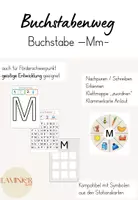 Vorschau - Arbeitsblätter - Arbeitsmaterial zum Buchstabenweg- Buchstabe M/m - Deckblatt