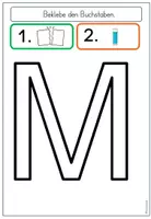 Vorschau - Arbeitsblätter - Arbeitsmaterial zum Buchstabenweg- Buchstabe M/m - Seite 3