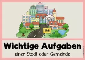 Vorschau - Arbeitsblätter - Leben in der Stadt - Aufgaben einer Stadt / Gemeinde - Seite 1