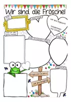 Vorschau - Arbeitsblätter - Unsere Klasse vorstellen - kreatives Schreiben Deutsch Froschklasse - Seite 1