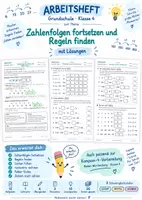 Vorschau - Arbeitsblätter - Kompass 4 Lernheft – Zahlenfolgen & Regeln | Klasse 4 | mit Test & Lösungen - Deckblatt