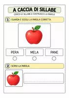 anteprima - Materiale di supporto/inclusione - A CACCIA DI SILLABE - Pagina 1