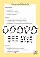 Vorschau - Mal- und Bastelvorlagen - Kunst Halloween Grundschule - Fensterbilder Geister, Gespenster - Herbst Suncatcher aus Transparentpapier basteln Klasse 2, Klasse 3 - Seite 1